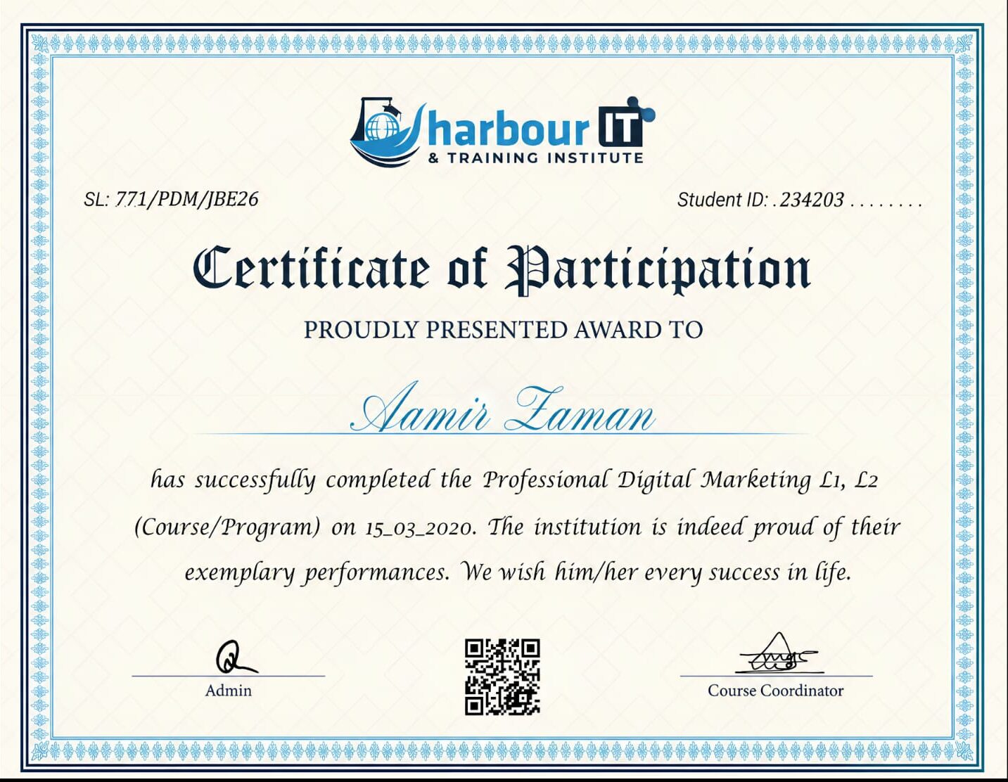 Zaman Academy Professional Digital Marketing Certificate